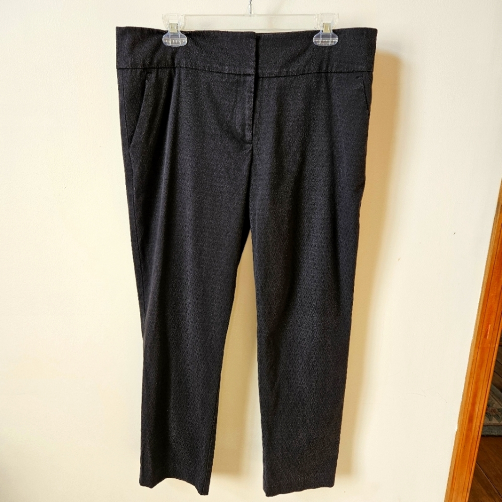 Diamond Pattern Textured Pants